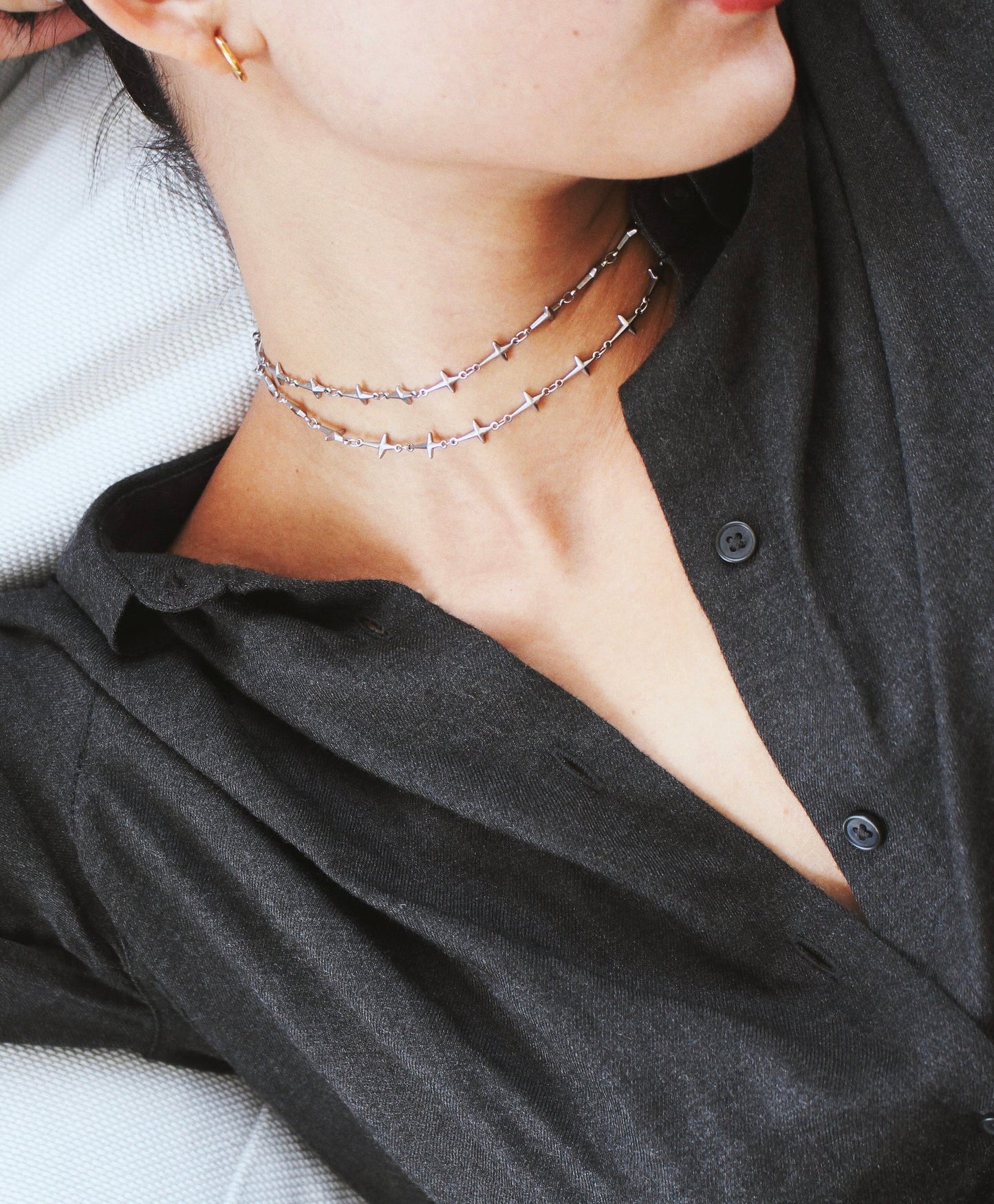What Goes Around Comes Around Palladium Choker Necklace